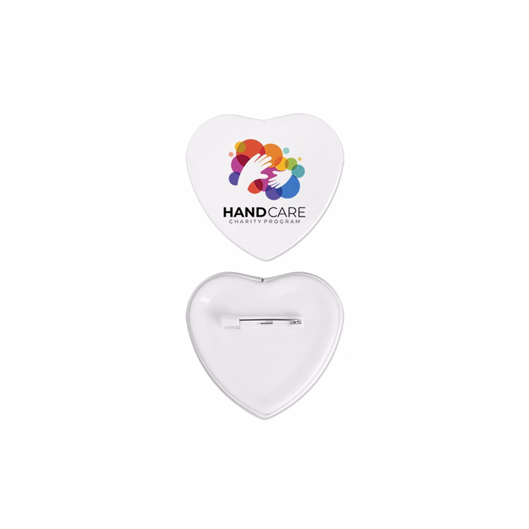 2" Heart Buttons