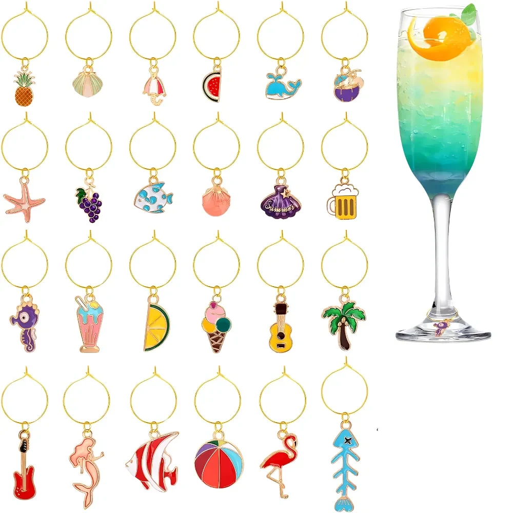 Enamel Wine Charms 1