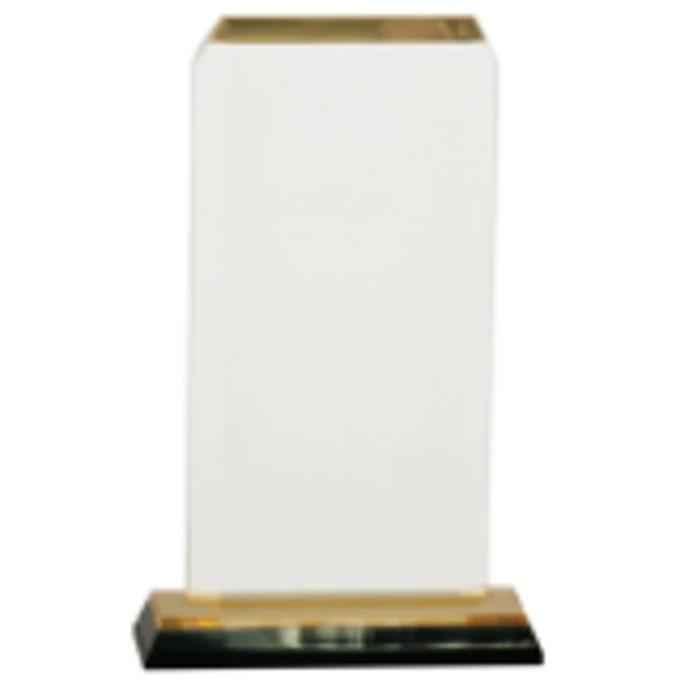 3.5" x 7.5" Gold Clipped Corner Impress Award 1