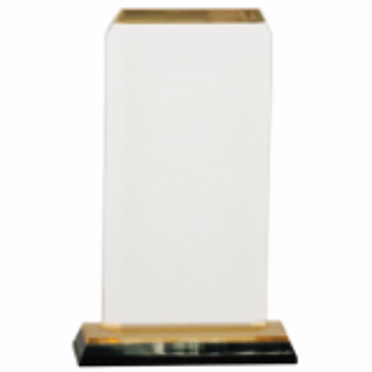 3.5" x 7.5" Gold Clipped Corner Impress Award