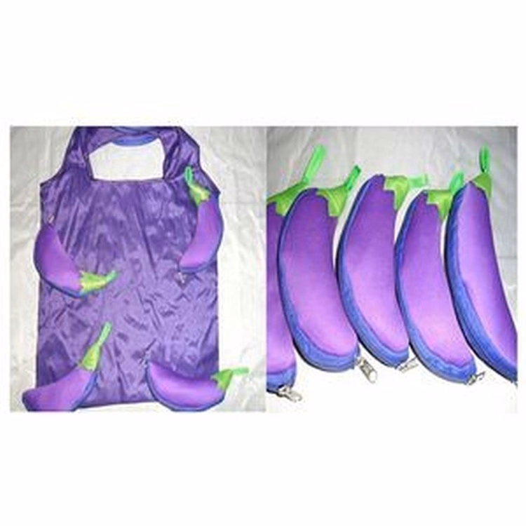 Eggplant Reusable Compact Shopping Bag