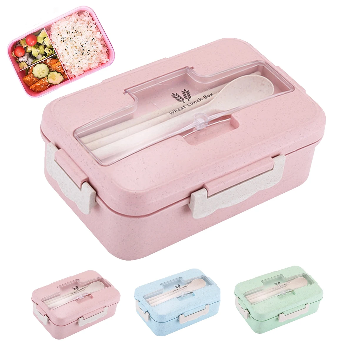 Large Capacity Leakproof Wheat Straw Lunch Box 1
