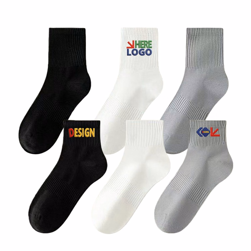 Embroidered Socks with Arch Elastic Band