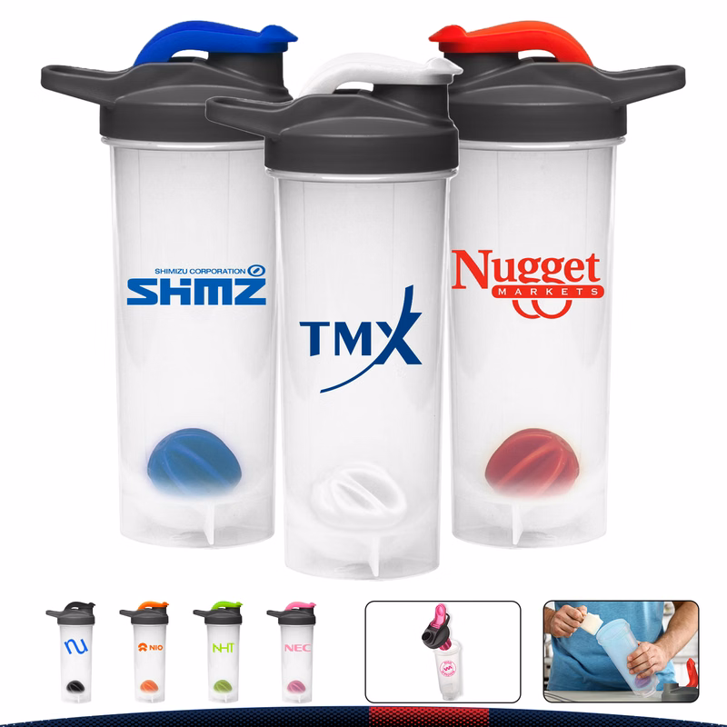 Nsinis Plastic Shaker Bottle - 24 OZ.