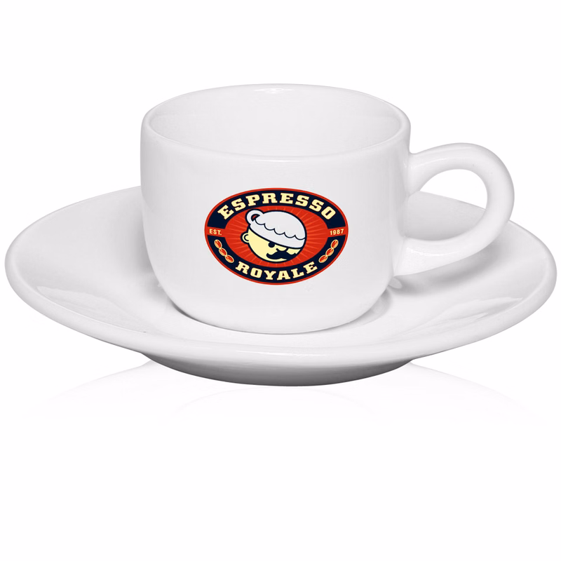 2.5 oz. Porcelain Espresso Cup with Saucer
