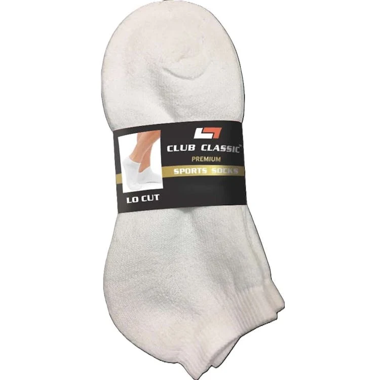 Low Cut Sports Socks White Size 4-6 1