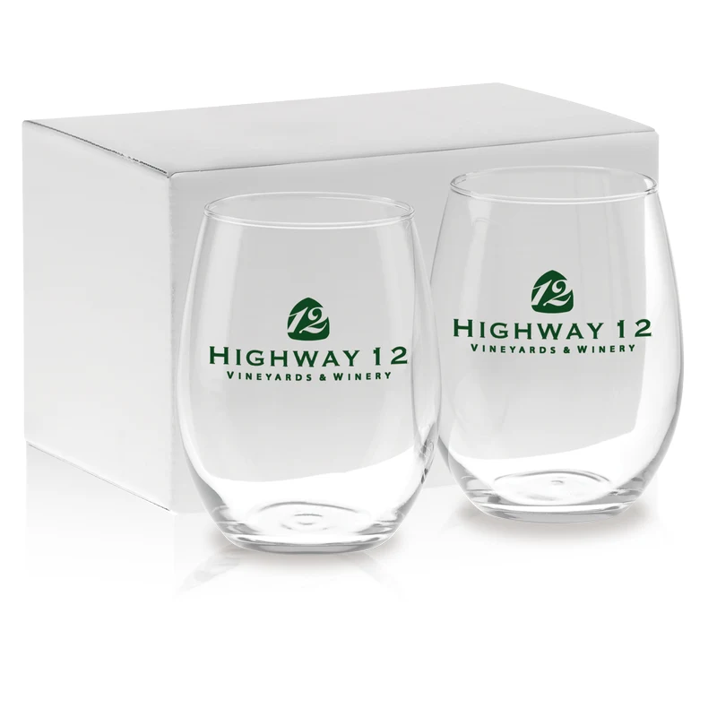 21 oz. Stemless White Wine Gift Set 1