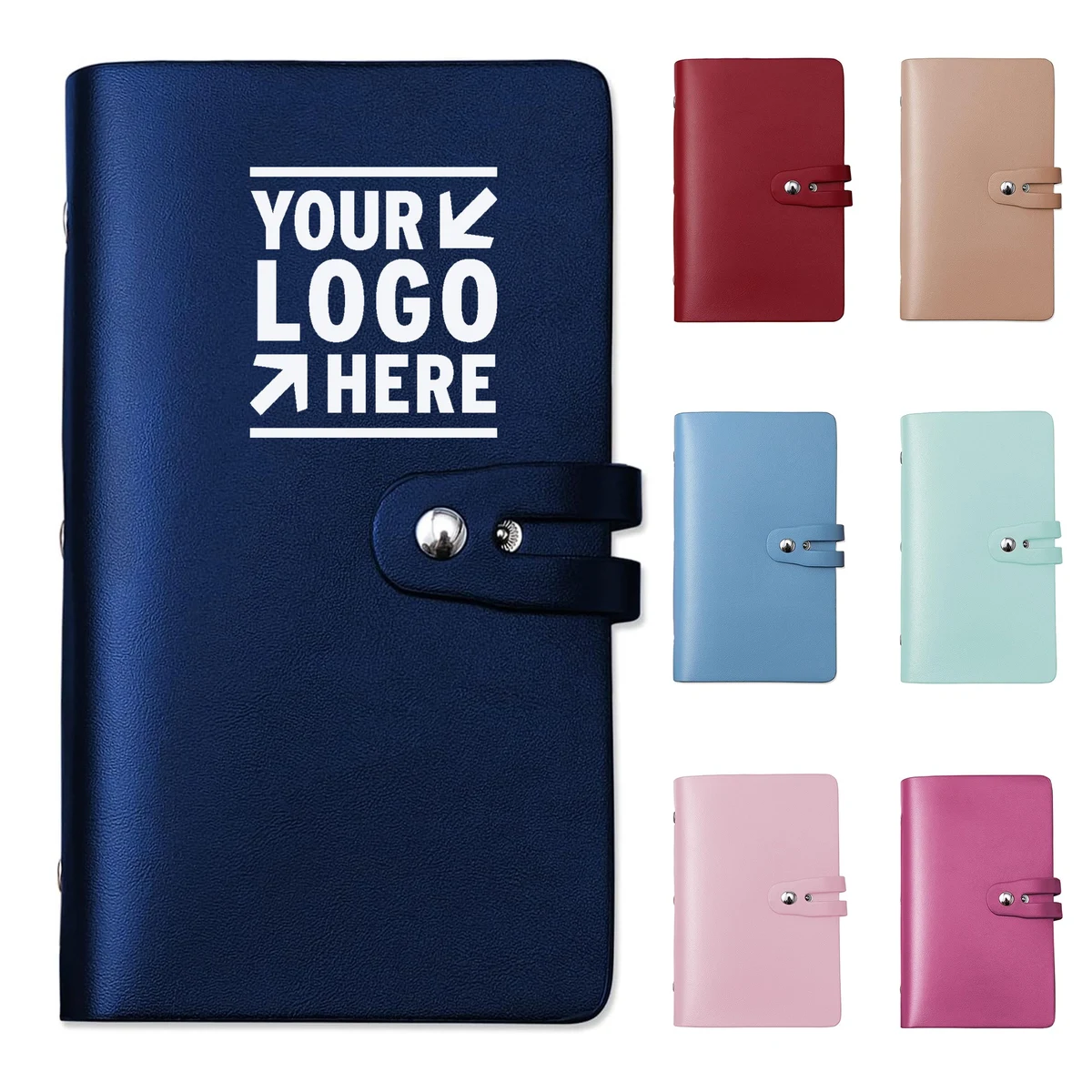 Leather Business Card Organizer with 96 Card Slot 1