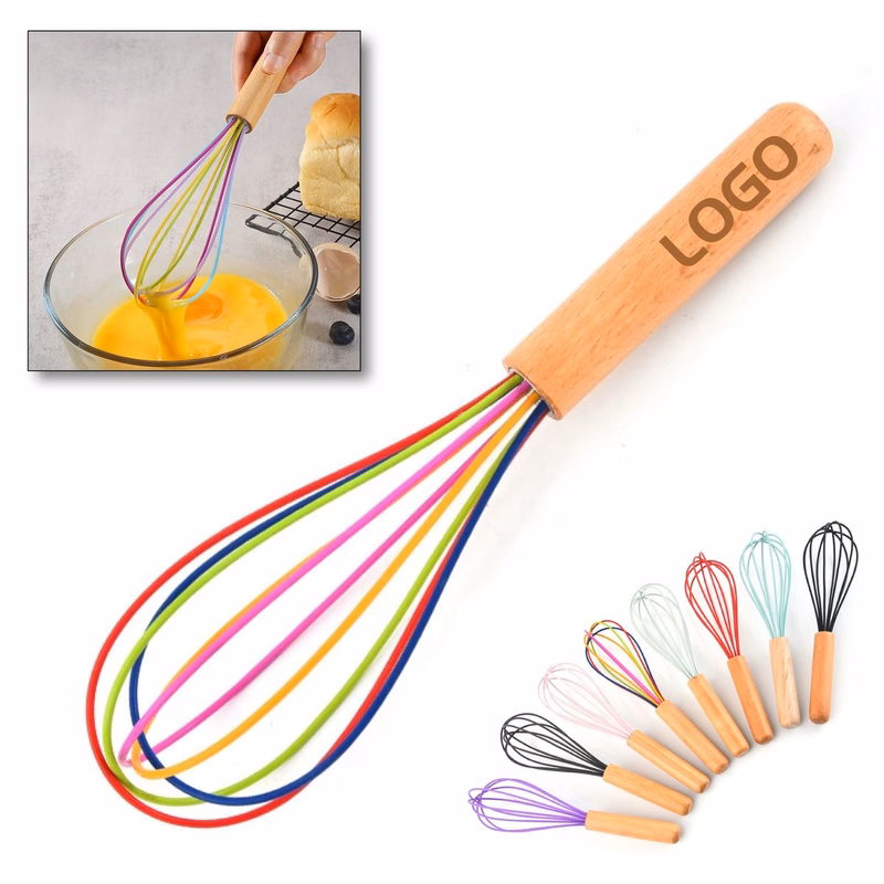 Silicone Balloon Whisk with Natural Beechwood Handle