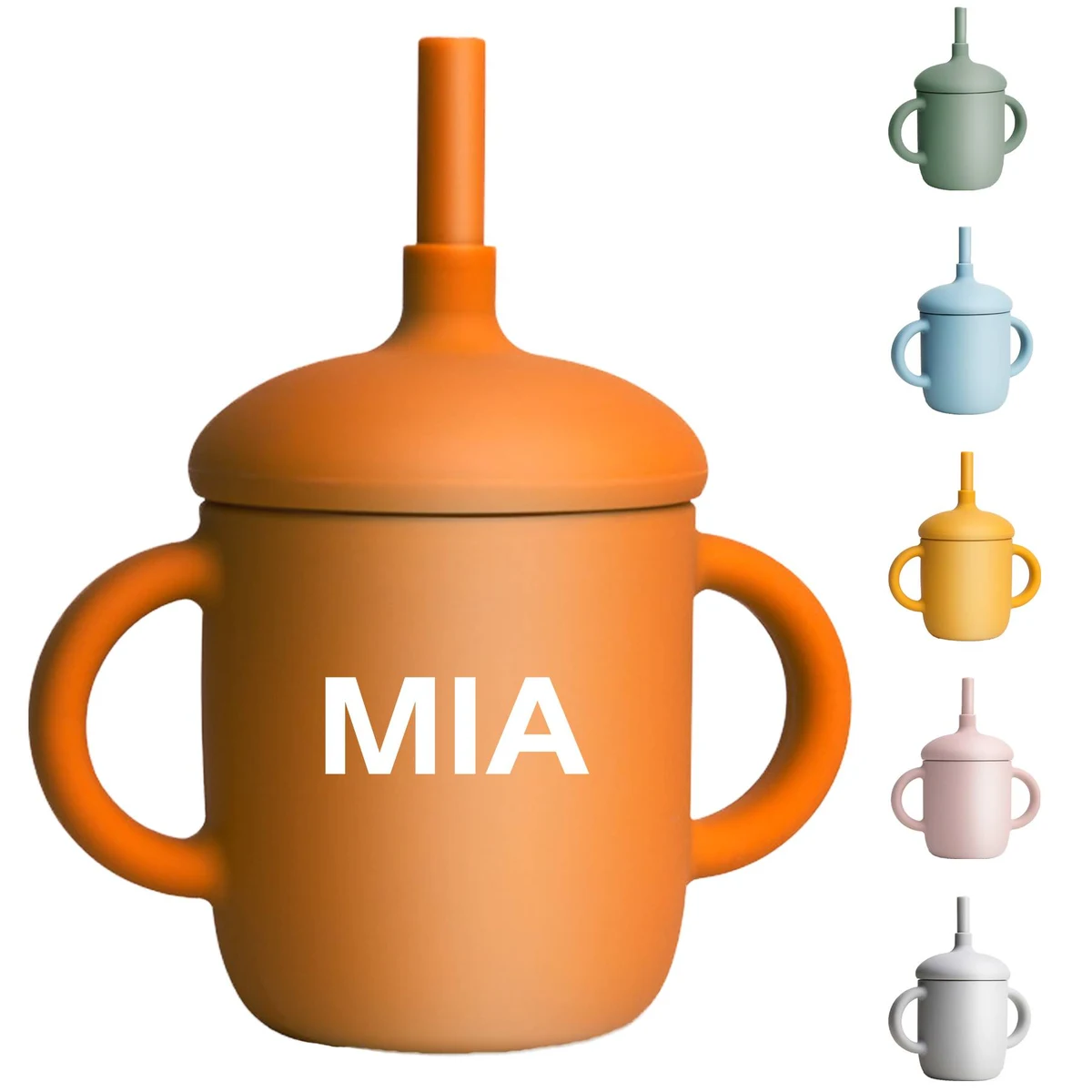 5.3oz Silicone Straw Mugs for Babies 1