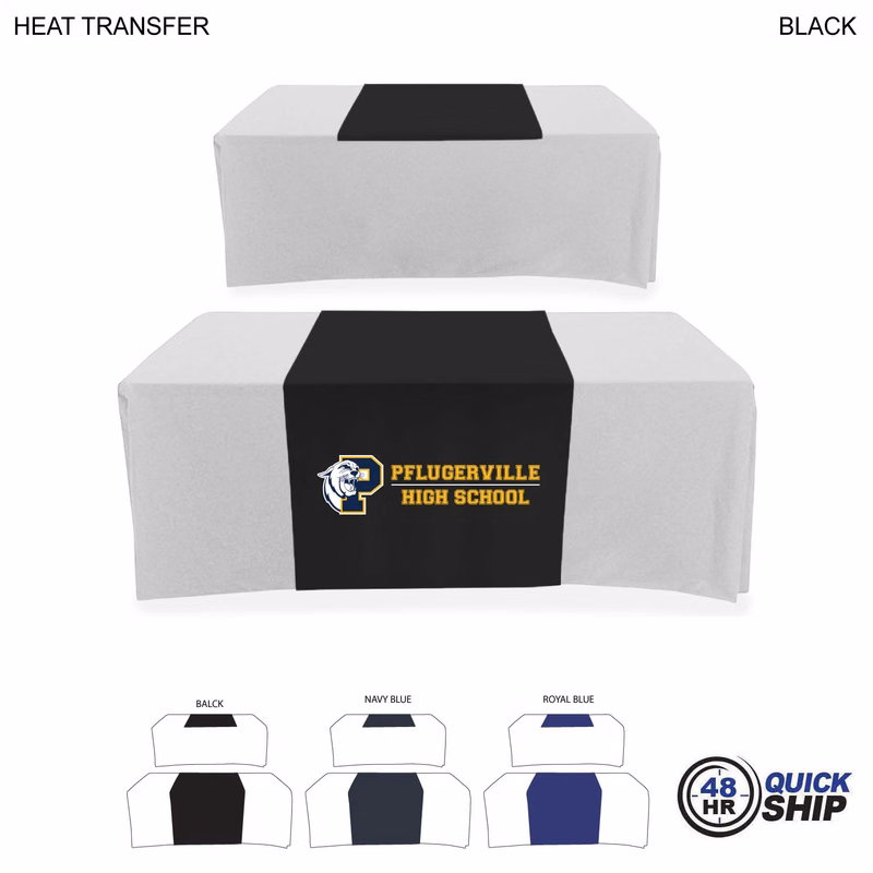 48 Hr Quick Ship - Polycotton Twill Table Runner, 30x60, Covers Front and Top of the table