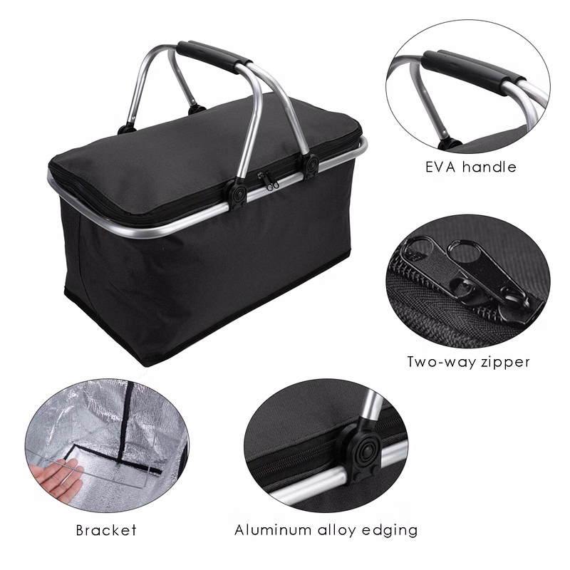MOQ 100PCS Foldable Or Collapsible Picnic Basket