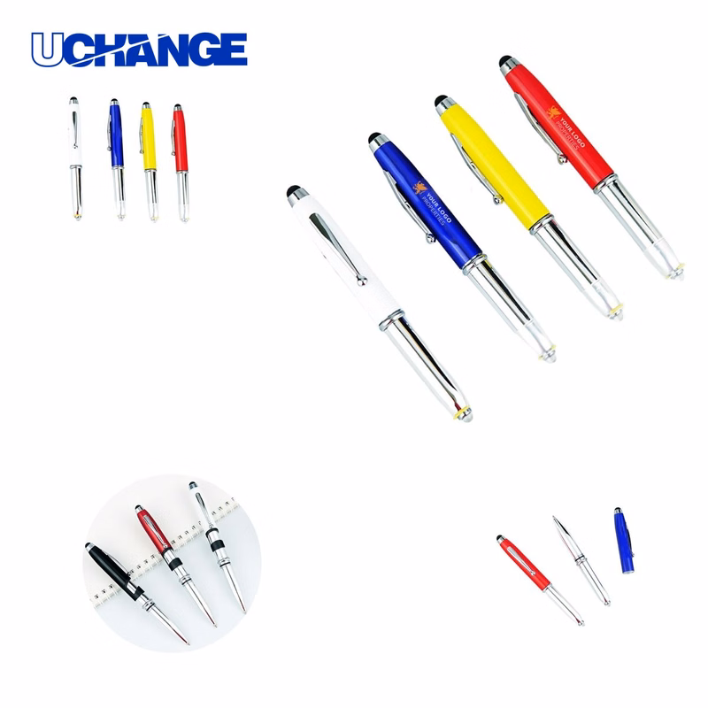 Sleek LED Light Ballpoint Pen With Capacitive Stylus