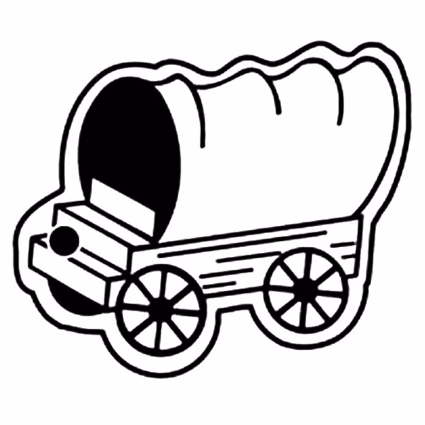 Covered Wagon Key Tag - Spot Color