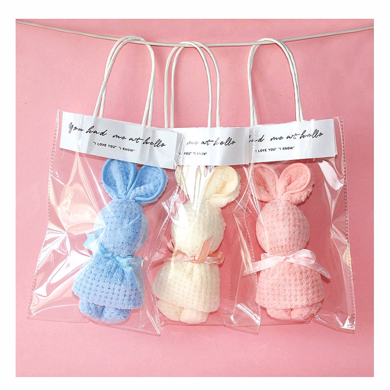 Coral velvet rabbit towel