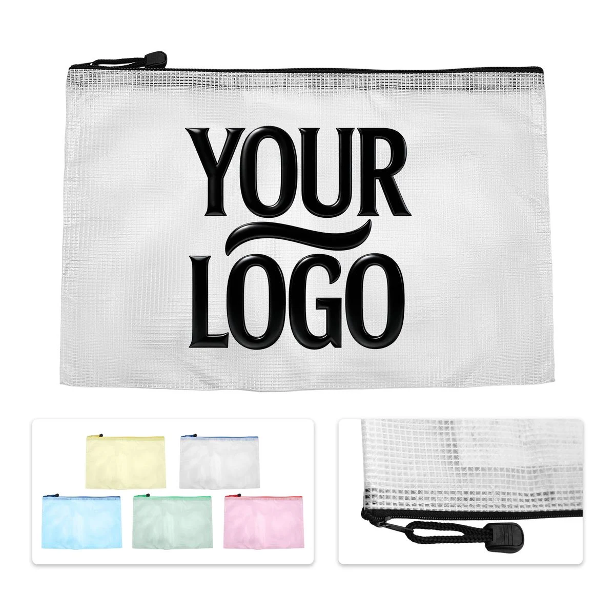 A4 Mesh Waterproof Zipper Document Pouch 1