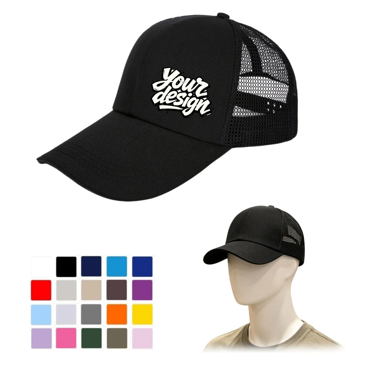 Adjustable Perforated Performance Baseball Cap 1