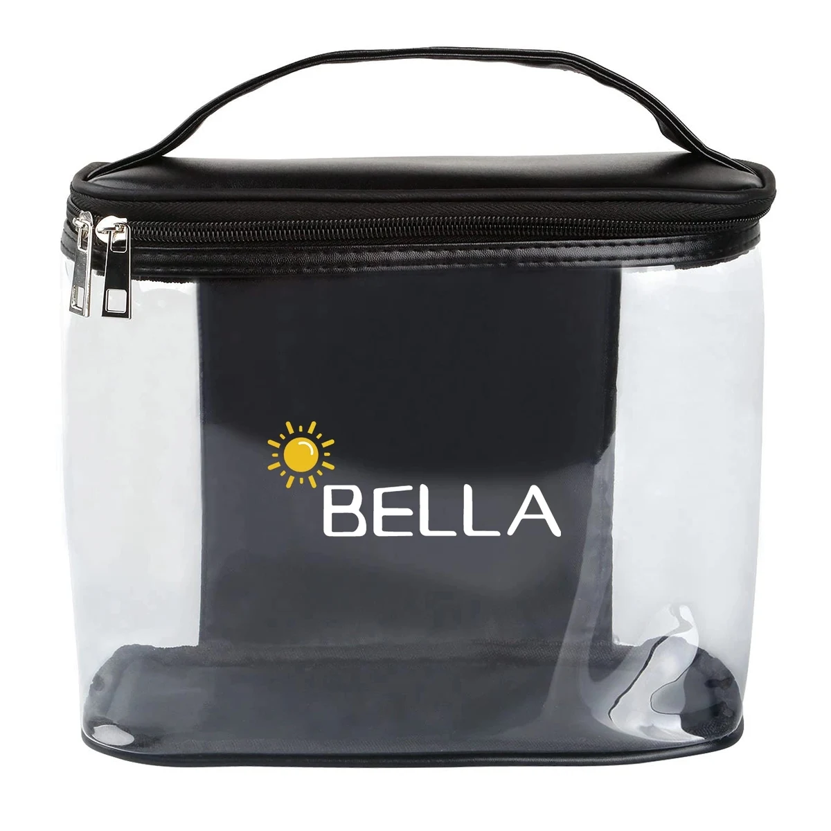 Transparent Makeup Cosmetic Bag With Zipper And Handle 1
