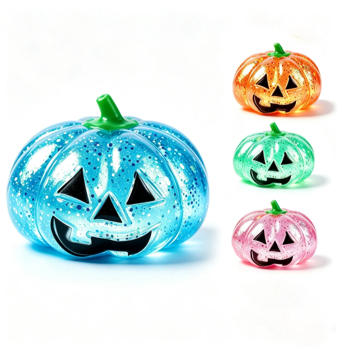 Glitter Halloween Pumpkin Stress Toy & Holiday Gift 1