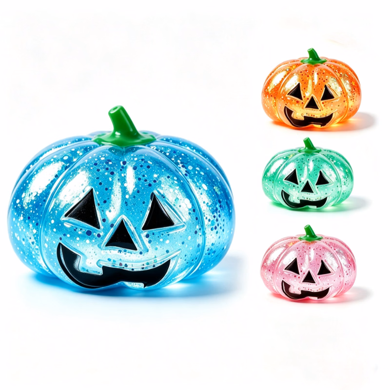 Glitter Halloween Pumpkin Stress Toy & Holiday Gift