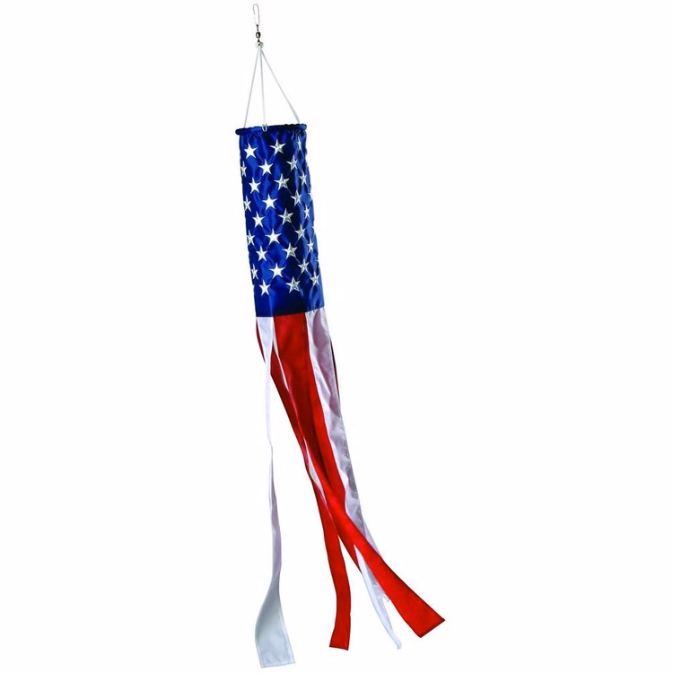 3-D Wind Sock - 40" x 5 1/2" - Embroidered
