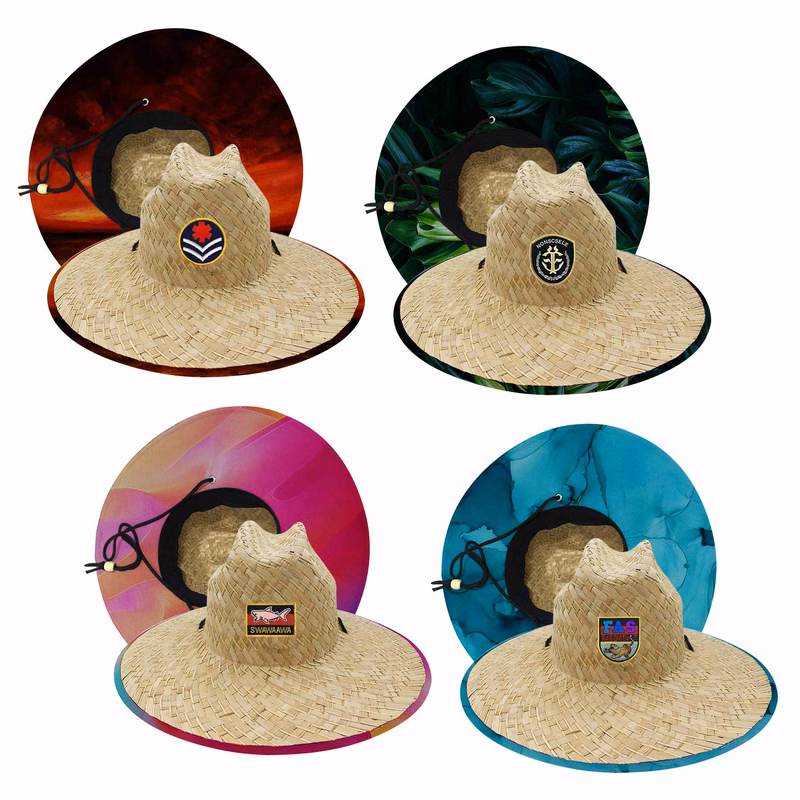 Summer Straw Hat With Custom Patch