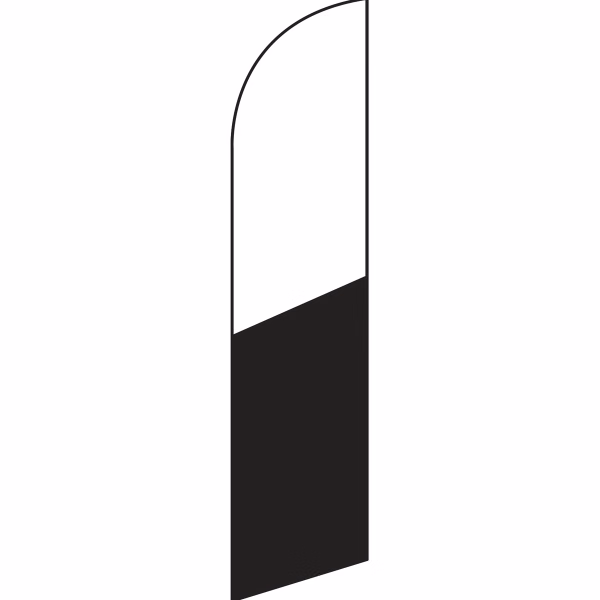 Semi-Stock 2 Color Swooper Attention Flag