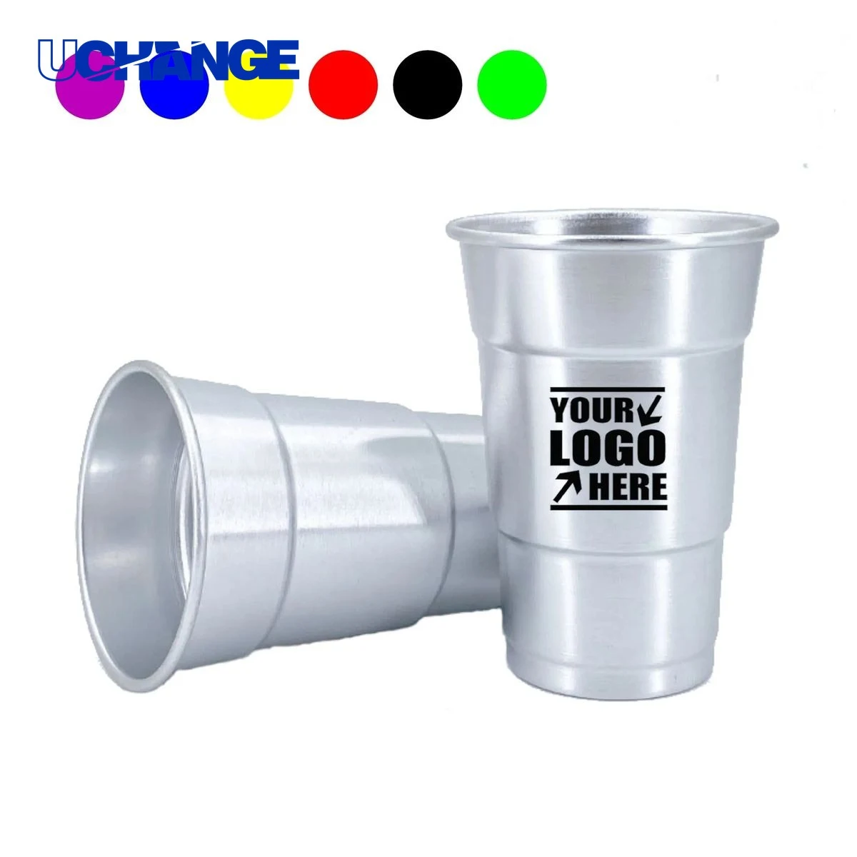 Customizable Stepped Aluminum Cup Container (18 oz) 1
