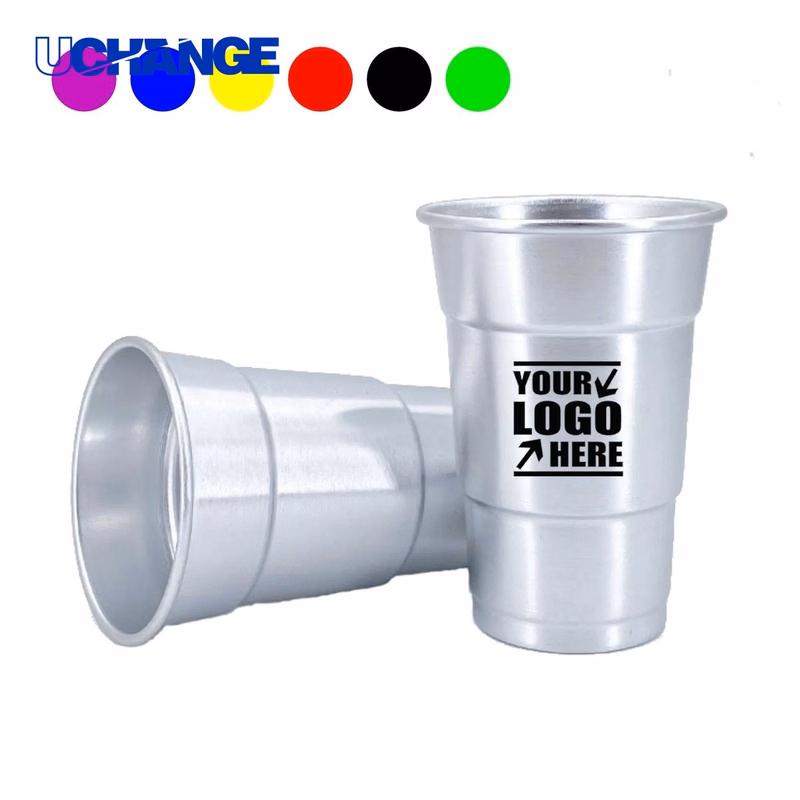 Customizable Stepped Aluminum Cup Container (18 oz)