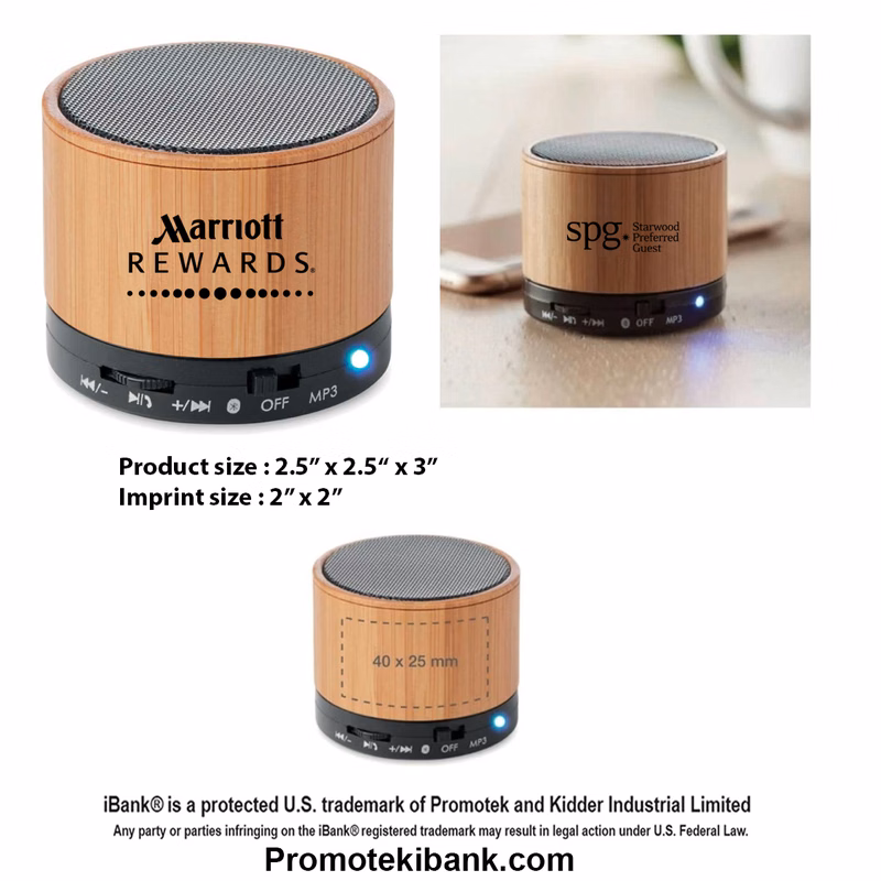 iBank ® Mini Wooden Bluetooth Speaker