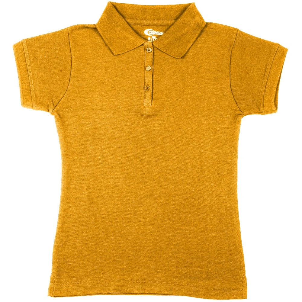 Girls' Polo Shirts - Gold Size 14/16 (L) 1