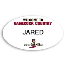 Laminated Personalized Name Badge (1.625"x2.875") Oval 1