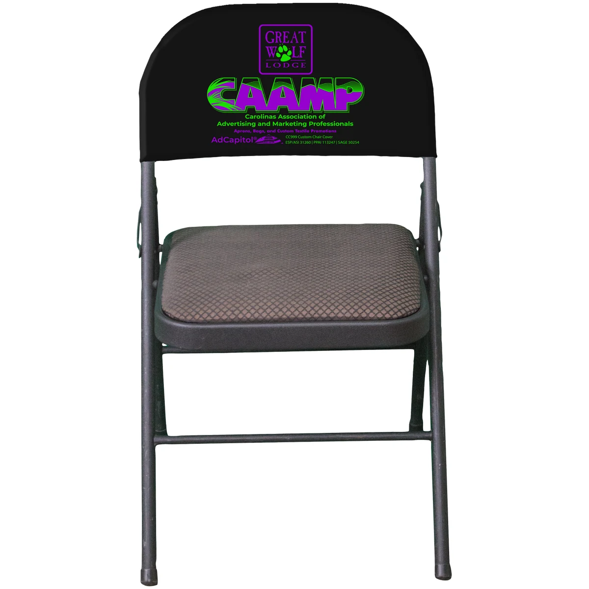 Printed Spandex Chair Cover Closed Top 1