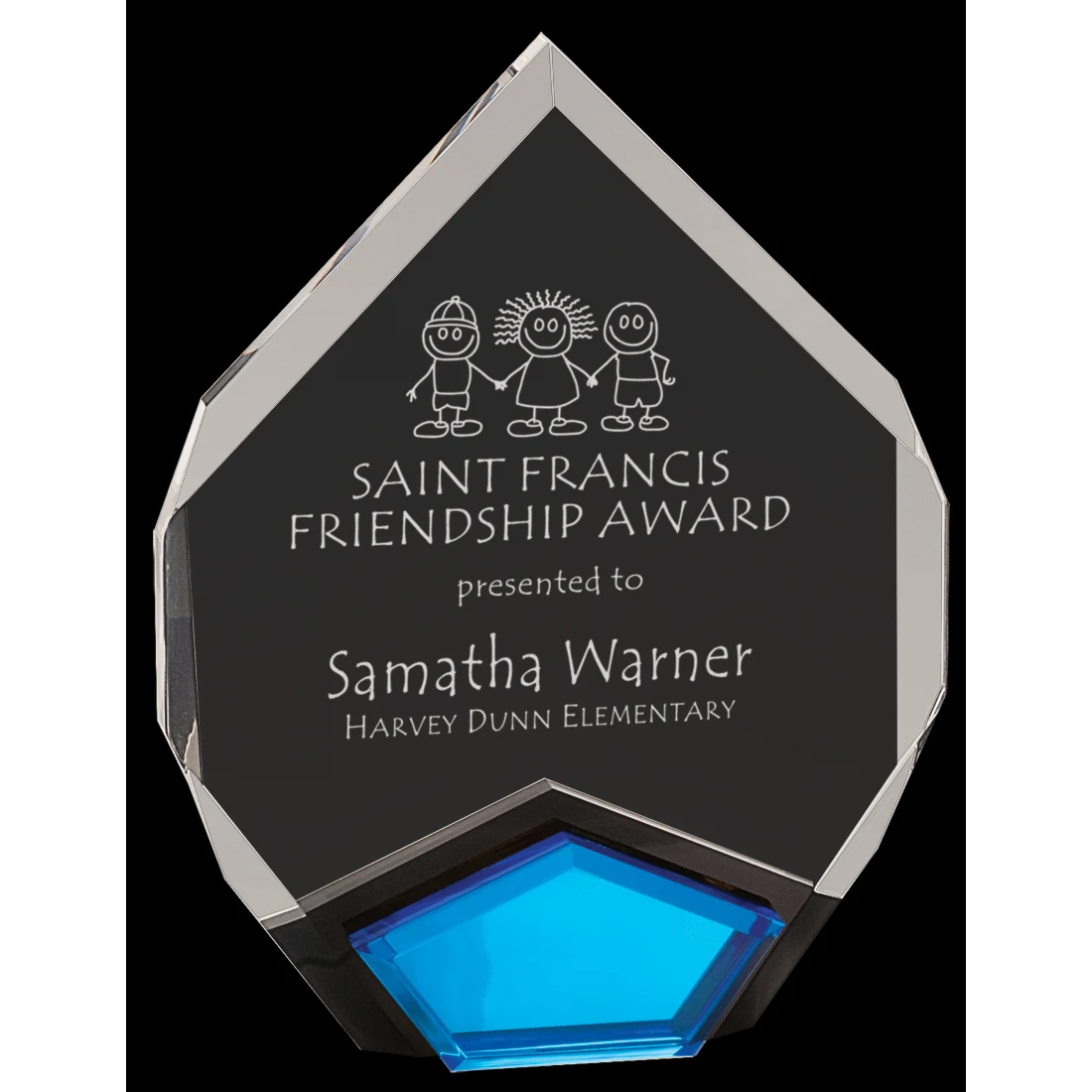 Marquis Blue Acrylic Award 1