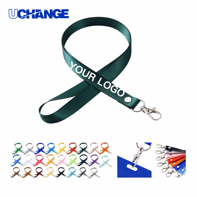 Durable Polyester Lanyard 17.72" for Badges and Keys