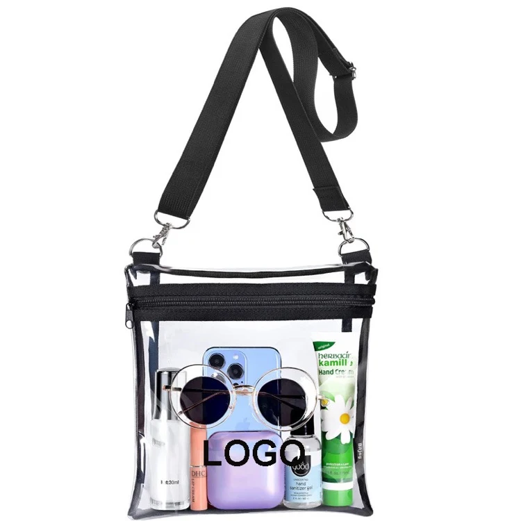 Clear Crossbody Bag Messenger Shoulder Bag w/Adjustable Strap 1