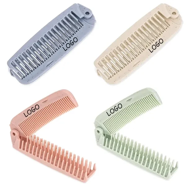 Custom 3.5 inch Dual-Head Wheat Straw Hair Comb — Eco-Friendly Travel Essential 1
