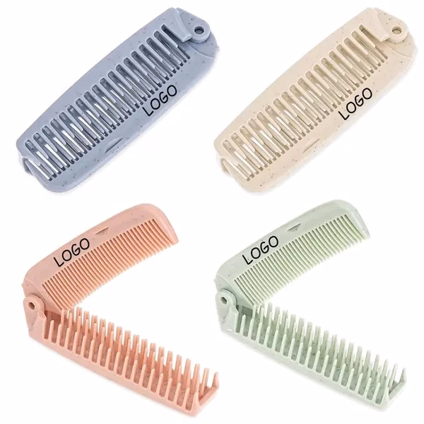 Custom 3.5 inch Dual-Head Wheat Straw Hair Comb — Eco-Friendly Travel Essential