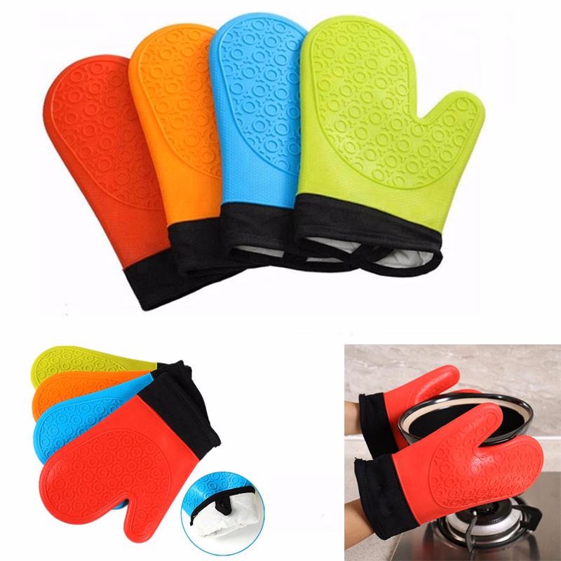Double Layer Heat Resistant Silicone Gloves