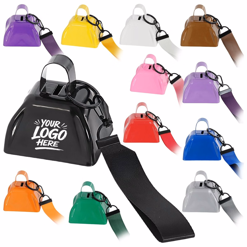 MOQ 20 PCS 3 Inch Cowbell With Wrist Strap