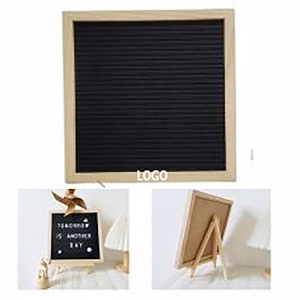 Felt Cloth Message Board With Wooden Frame