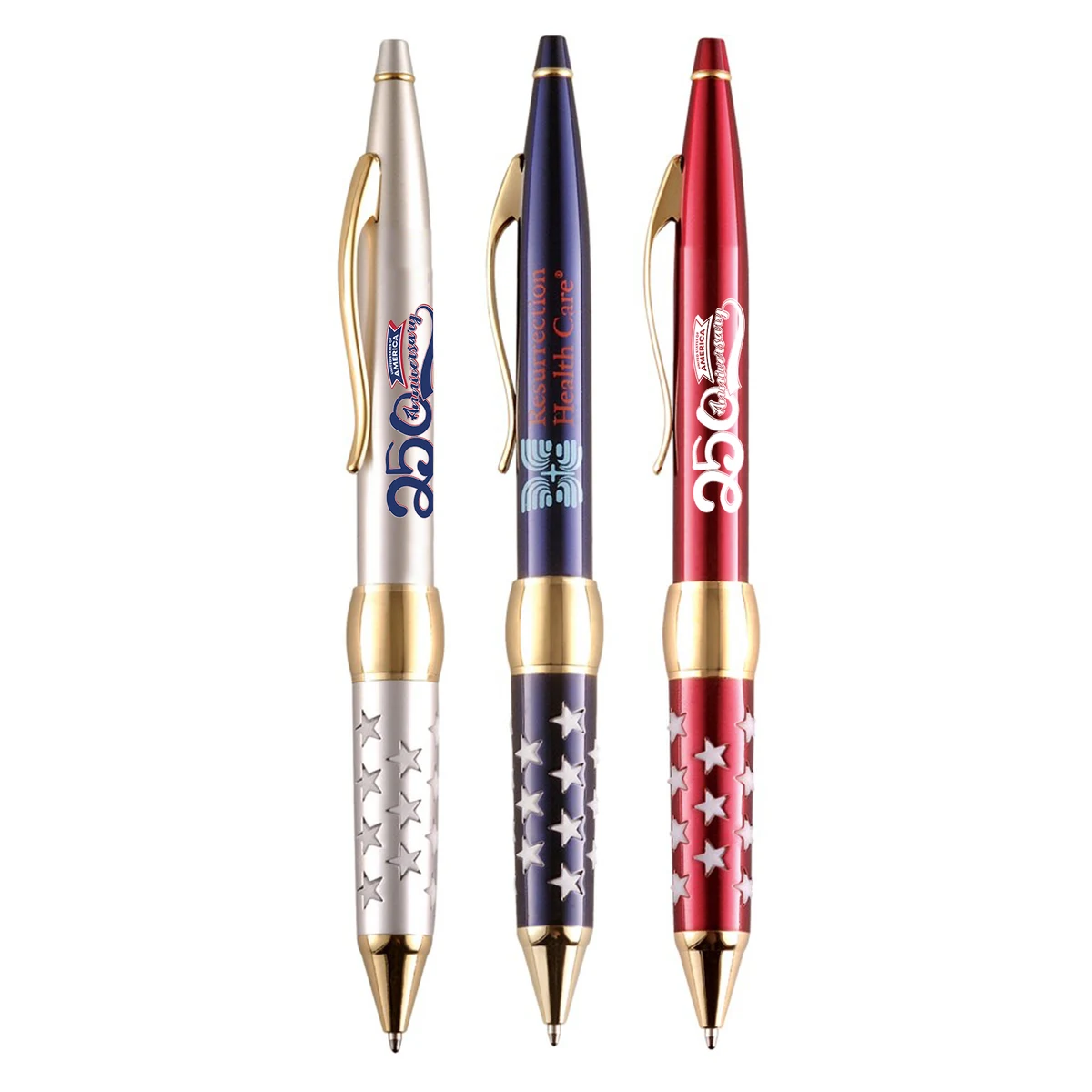 Patriot Star Grip Twist Action Metal Pen, Ballpoint pen 1