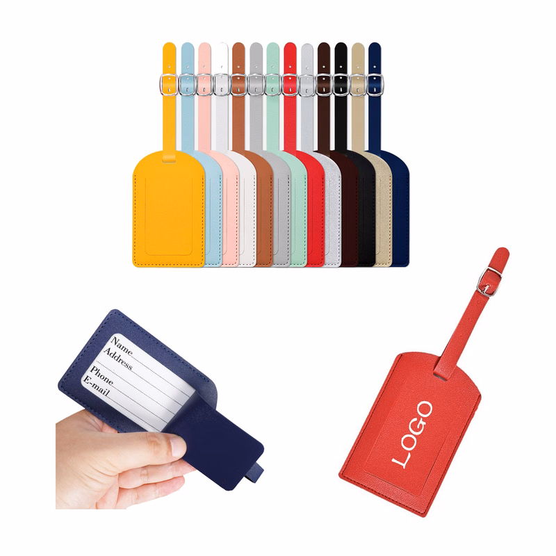 Portable Premium Leather Luggage Tag