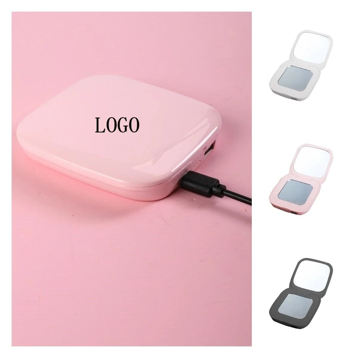 Makeup Mirror With Led Lights And Power Bank Charger 1