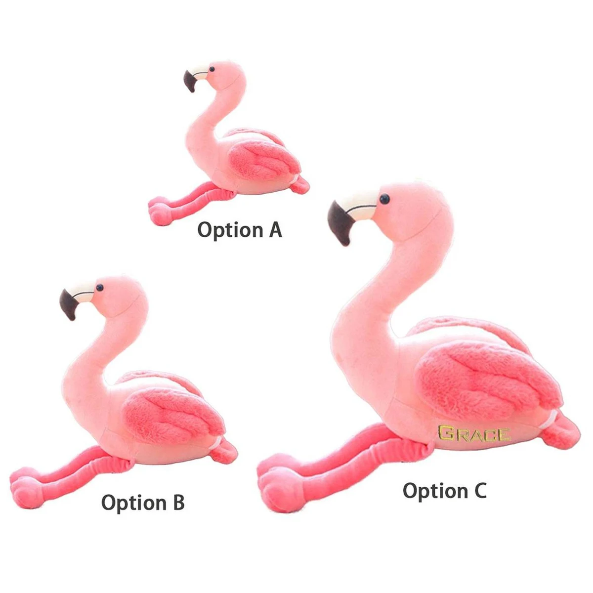 21 Inch Soft Pink Flamingo Short Plush Stuffed Toy 1