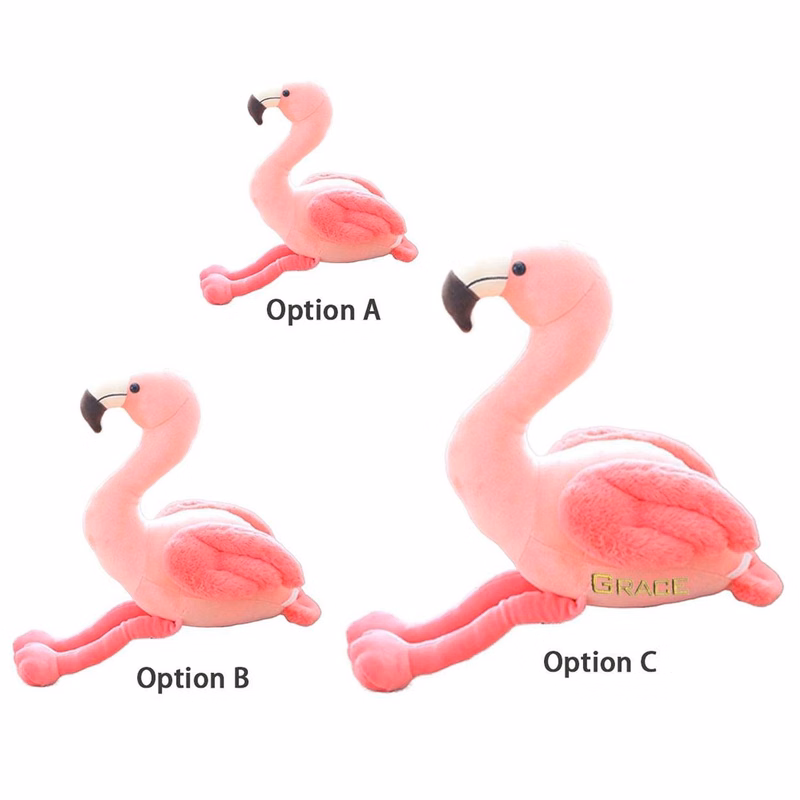 21 Inch Soft Pink Flamingo Short Plush Stuffed Toy