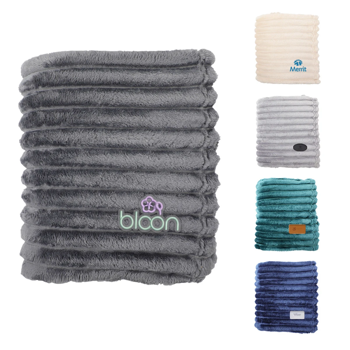 BeWell™ Parlor Soft Stripe Cuddle Blanket 1