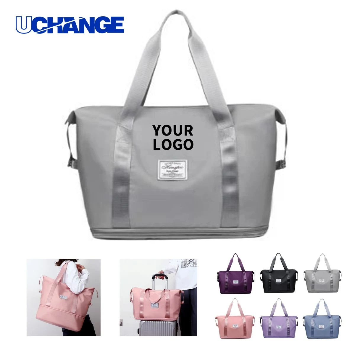 Expandable Weekender Duffel Bag Carrier 16.1 x 15.7 x 8.3 Inches 1