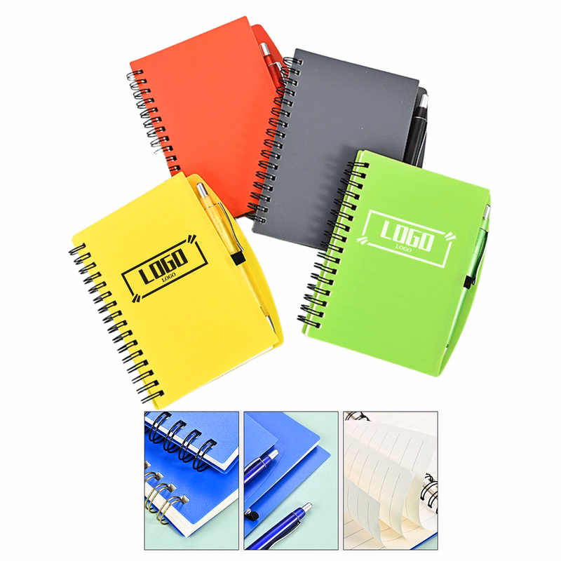 A5 Wire-Bound Writing Pad With Pen Holder Feature