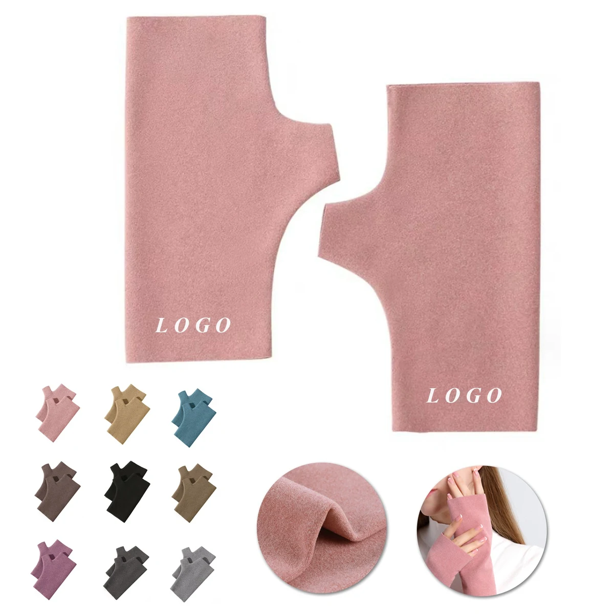 Velvet Half Finger Gloves 1
